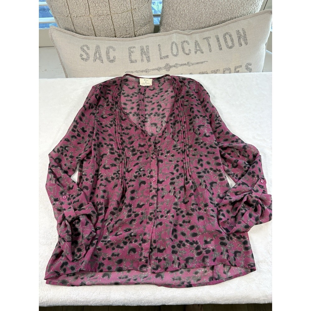 Pins and Needles Urban Outfitters‎ Floral Print Blouse Women's Medium Sheer